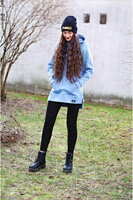 Predĺžená mikina MELLI - Light blue