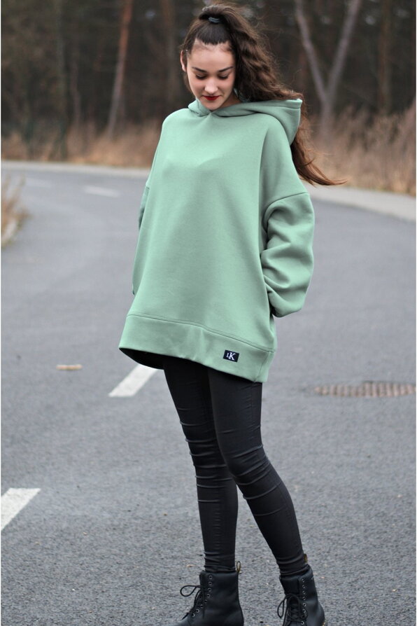 Oversize mikina DUSTY - Smoke Mint