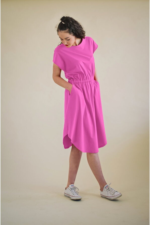 Letné šaty ALESSA - Fuchsia 