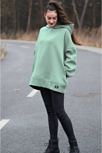 Oversize mikina DUSTY - Smoke Mint