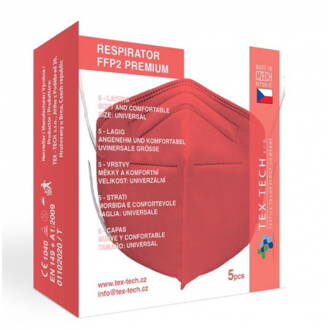 Respirátor FFP2 bordový 5 kusov v balení