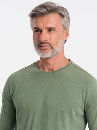 Men's plain longsleeve L131 - olive
