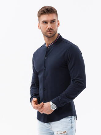 Men's shirt with long sleeves K542 - navy