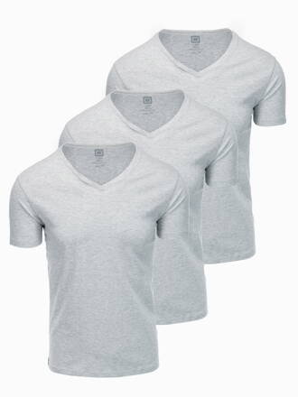 Men's plain t-shirt - grey 3-pack Z29 V10