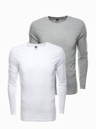 Men's plain longsleeve - mix 2-pack V1 Z43