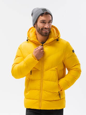 Men's winter jacket C519 - yellow