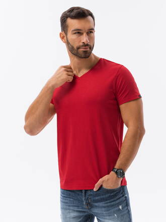 Men's plain t-shirt S1369 - red