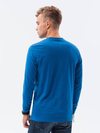 Men's plain longsleeve L133 - blue