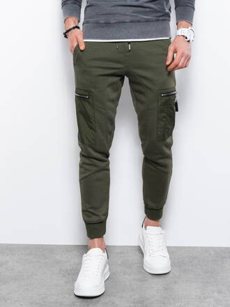 Pánske tepláky Ombre P917 - khaki 