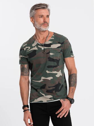 Men's t-shirt - khaki-camo S1624