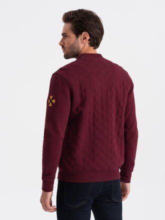 Men's zip-up sweatshirt - V4 dark red B1422