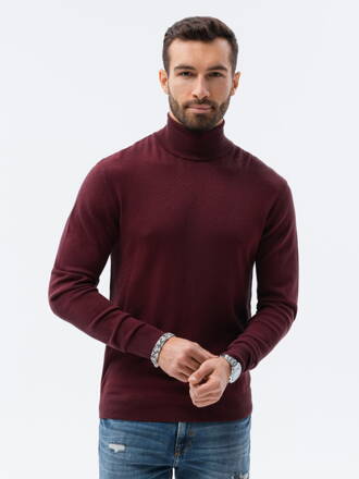Men's sweater E179 - dark red