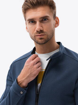 Men's zip-up sweatshirt C453 - navy