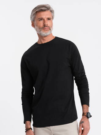 Men's plain longsleeve L138 - black
