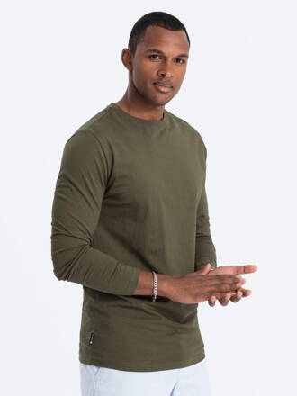 Men's plain longsleeve L138 - olive
