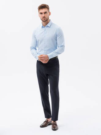 Men's shirt with long sleeves - V8 light blue K642