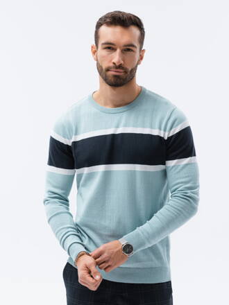 Men's sweater E190 - light blue
