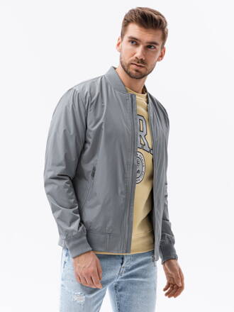 Men's mid-season bomber jacket C439 - grey