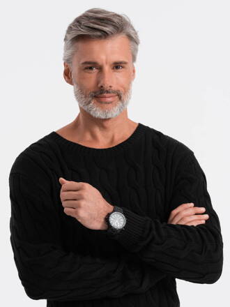 Men's sweater E195 - black
