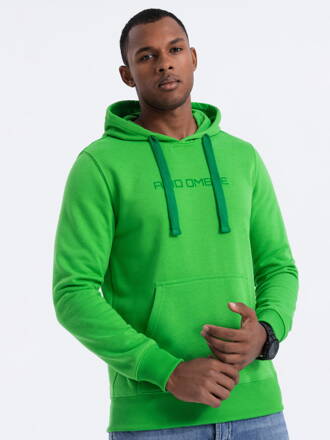 Men's printed hoodie B1351 - green