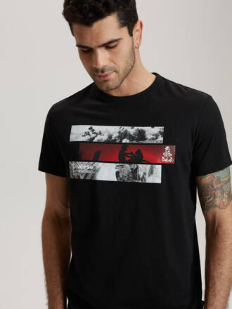 Men's printed T-shirt DKR S 0223 S1823 - black