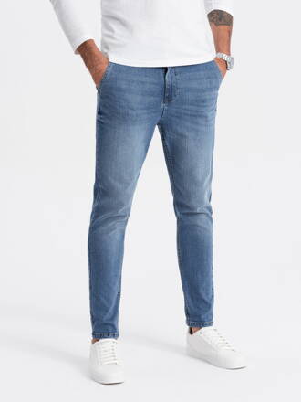 Men's denim pants CARROT FIT - blue V1 OM-PADP-0117