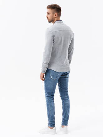 Men's shirt with long sleeves K542 - grey