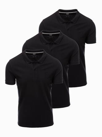 Men's t-shirt polo - black 3-pack Z28 V10