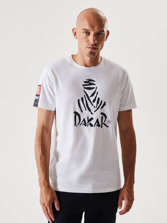 Men's printed T-shirt DKR 0122 S1834 - white