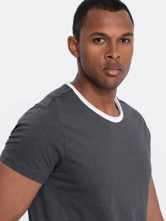 Men's plain t-shirt S1385 - dark grey