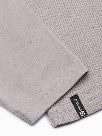 Men's plain longsleeve L137 - grey