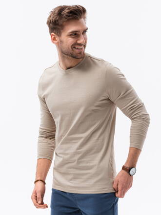 Men's plain longsleeve L138 - beige