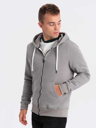 Men's zip-up sweatshirt B977 - grey