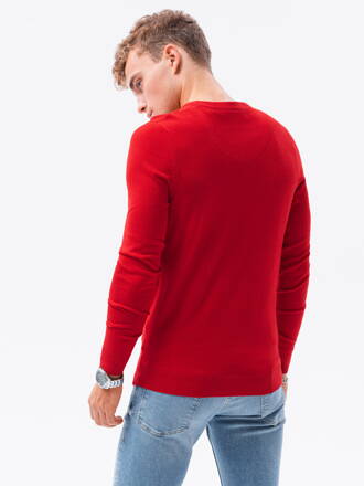 Men's sweater E177 - dark red