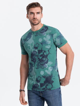 Men's printed t-shirt S1377 - green
