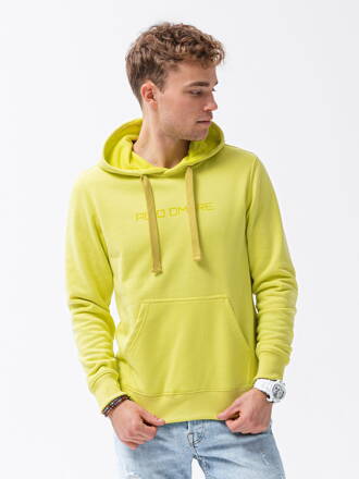 Men's printed hoodie B1351 - lime