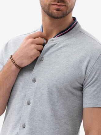 Men's shirt with short sleeves K543 - grey
