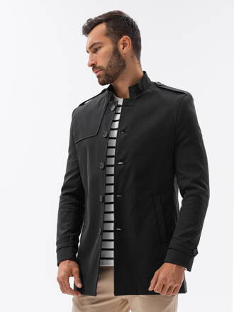 Men's mid-season coat C269 - black
