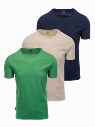 BASIC 3-pack cotton t-shirt set - mix V13 Z30