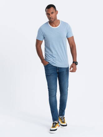 Men's plain t-shirt S1385 - light blue