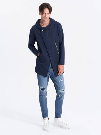 Men's hoodie with zipper b668 HUGO - navy