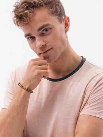Men's plain t-shirt S1385 - peach