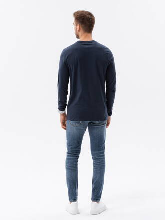 Men's plain longsleeve L138 - navy