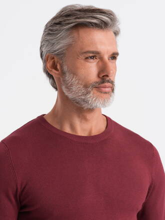 Men's sweater E177 - dark red
