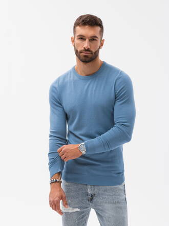Men's sweater E177 - light blue