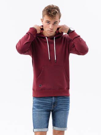 Men's hooded sweatshirt B979 - dark red