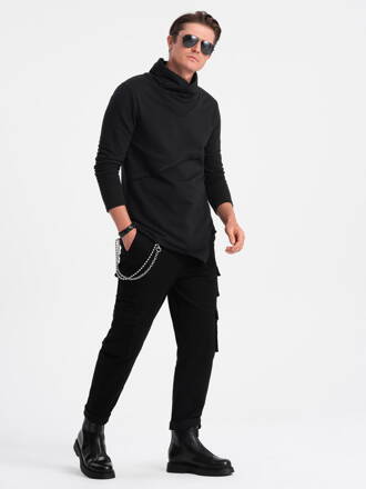 Men's hooded sweatshirt Oslo B1366- black