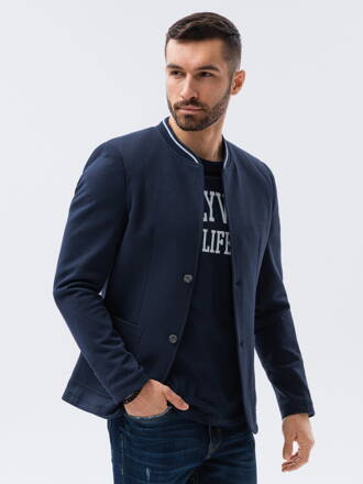 Pánske elegantné sako M84 - tmavomodré