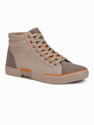 Men's casual sneakers - beige T376