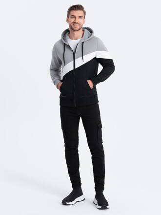 Men's hooded sweatshirt - grey V1 B1419